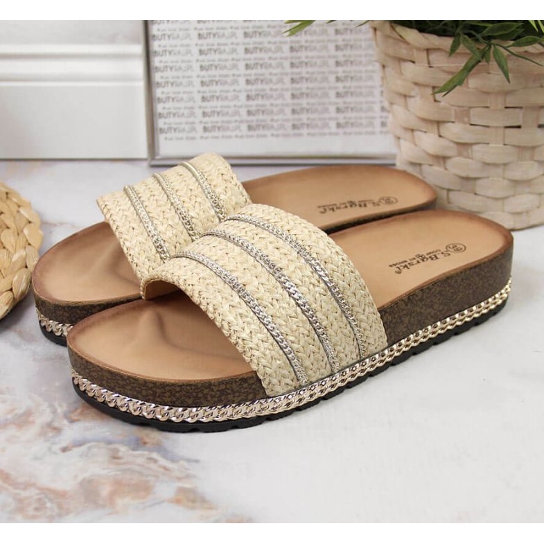 Chaussons compensés beiges W S. Barski 2 Chaussons compensés beiges W S. Barski 2