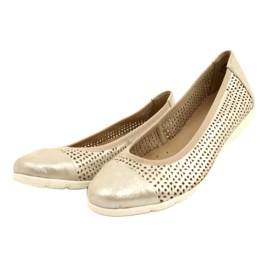 Ballerines ajourées femme Caprice 22151-28 354 Beige - métallisé 5