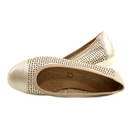 Ballerines ajourées femme Caprice 22151-28 354 Beige - métallisé 7
