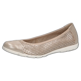 Ballerines ajourées femme Caprice 22151-28 354 Beige - métallisé 1