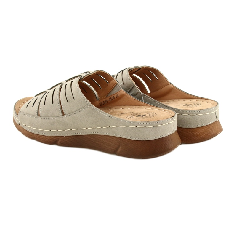 Les tongs féminins avec OpenWork Evento 22SD98-4536 Modèle gris 6