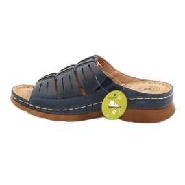 Les tongs pour femmes avec un événement openwork Evento 22SD98-4536 Navy Blue Pattern bleu 1