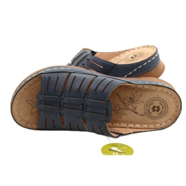 Les tongs pour femmes avec un événement openwork Evento 22SD98-4536 Navy Blue Pattern bleu 4