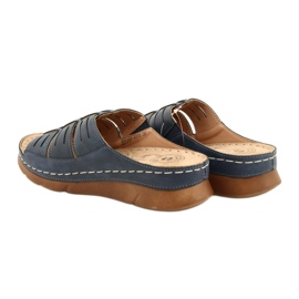 Les tongs pour femmes avec un événement openwork Evento 22SD98-4536 Navy Blue Pattern bleu 5