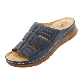 Les tongs pour femmes avec un événement openwork Evento 22SD98-4536 Navy Blue Pattern bleu 3