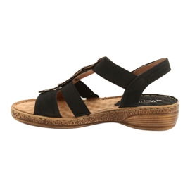 Sandales noires confortables Evento 22SD35-4940 le noir 1