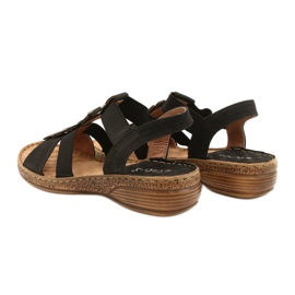 Sandales noires confortables Evento 22SD35-4940 le noir 4