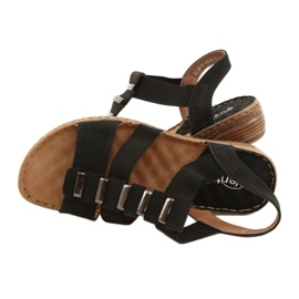 Sandales noires confortables Evento 22SD35-4940 le noir 3