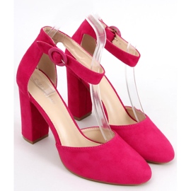 Escarpins exposés sur le talon d'Iris Fuchsia rose 1