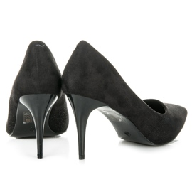 Qinba Talons hauts en daim le noir 4