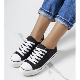 Baskets noires sur la plateforme Wessel le noir 2