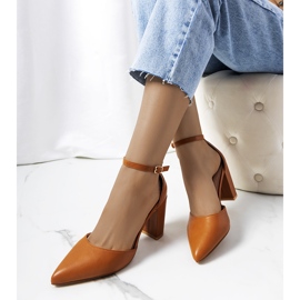 Escarpins camel sur le post de Jorine brun 1