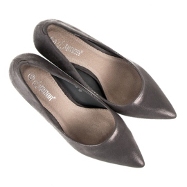 Qinba Talons hauts en daim gris 6