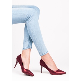 Qinba Escarpins bordeaux multicolore 1