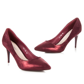 Qinba Escarpins bordeaux multicolore 5