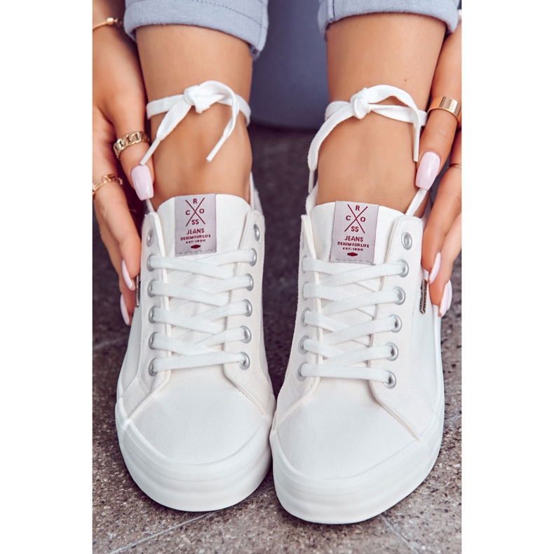 Baskets Femme Tied Cross Jeans JJ2R4038C Blanc blanche 2 Baskets Femme Tied Cross Jeans JJ2R4038C Blanc blanche 2