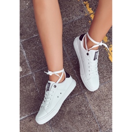 Baskets en Cuir Big Star JJ274211 Blanc et Noir blanche 2
