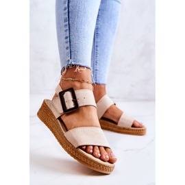 Sandales en Daim pour Femme Big Star JJ276032 Beige 2