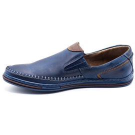 Polbut Chaussures homme mocassins 09 bleu marine 1