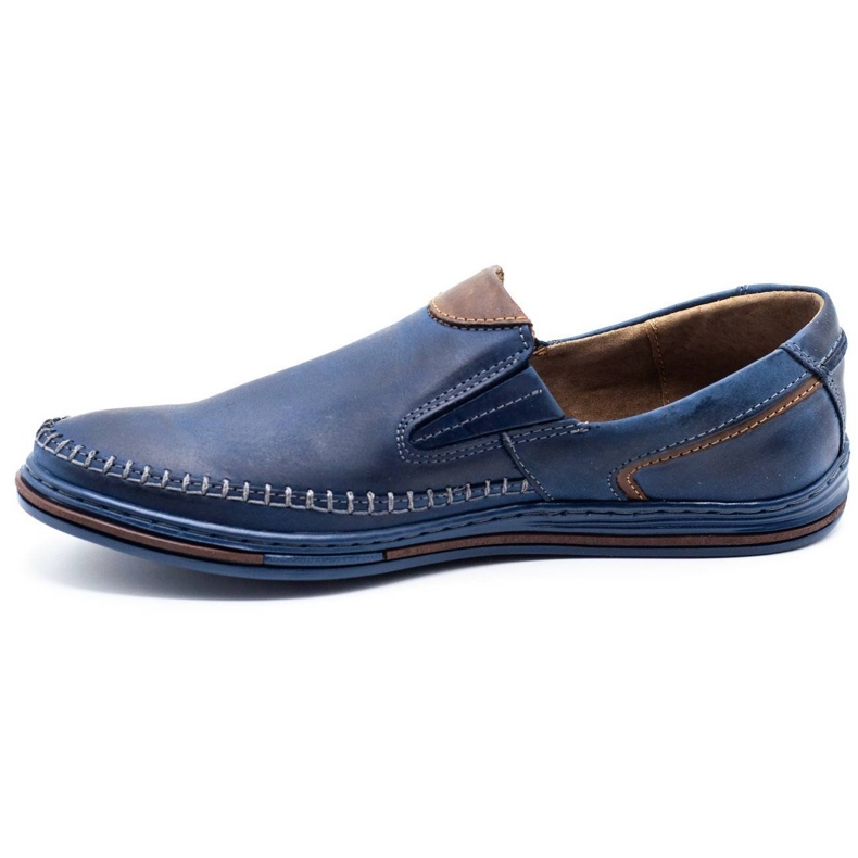 Polbut Chaussures homme mocassins 09 bleu marine 1