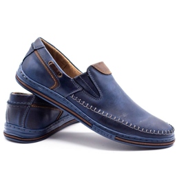 Polbut Chaussures homme mocassins 09 bleu marine 3