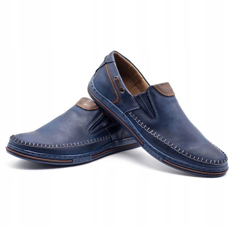 Polbut Chaussures homme mocassins 09 bleu marine 4