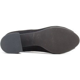Marco Shoes Escarpins en daim noir à talon stable le noir 5
