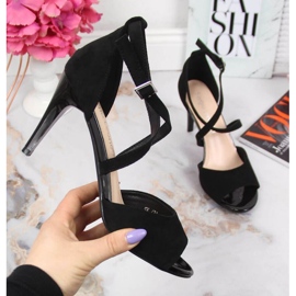 Sandales noires à talon haut W Sergio Leone 1