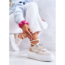 PS1 Chaussures De Sport Attachées Pour Femmes Baskets Beige Manille 1 PS1 Chaussures De Sport Attachées Pour Femmes Baskets Beige Manille 1