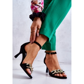Sandales à talons en daim Laura Messi 2366 Noir le noir 2