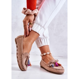 PS1 Mocassins en Daim pour Femme Beige Foncé Wilessa 3
