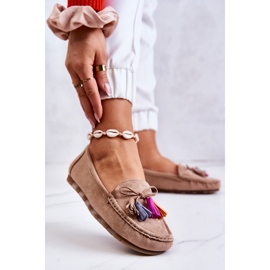 PS1 Mocassins en Daim pour Femme Beige Foncé Wilessa 1