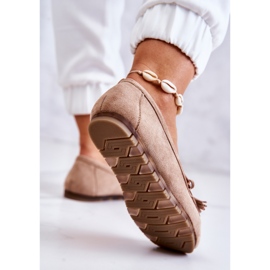 PS1 Mocassins en Daim pour Femme Beige Foncé Wilessa 5
