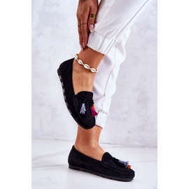 PS1 Mocassins Wilessa en daim noir pour femmes le noir 5