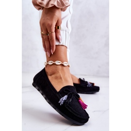 PS1 Mocassins Wilessa en daim noir pour femmes le noir 3