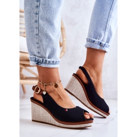 PS1 Sandales Confortables Femme Avec Boucle Noir Thallas 2