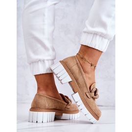 PS1 Mocassins En Daim Avec Décoration Talisa Beige Foncé 7