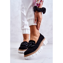 PS1 Mocassins En Daim Avec Décoration Talisa Noire le noir 1