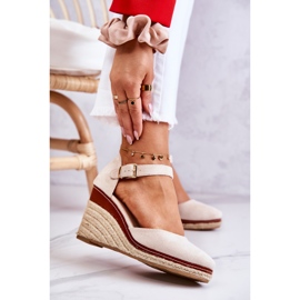 PS1 Espadrilles compensées beiges pour femme Tamarill 1