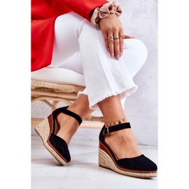 PS1 Espadrilles noires à semelles compensées pour femme Tamarill le noir 7