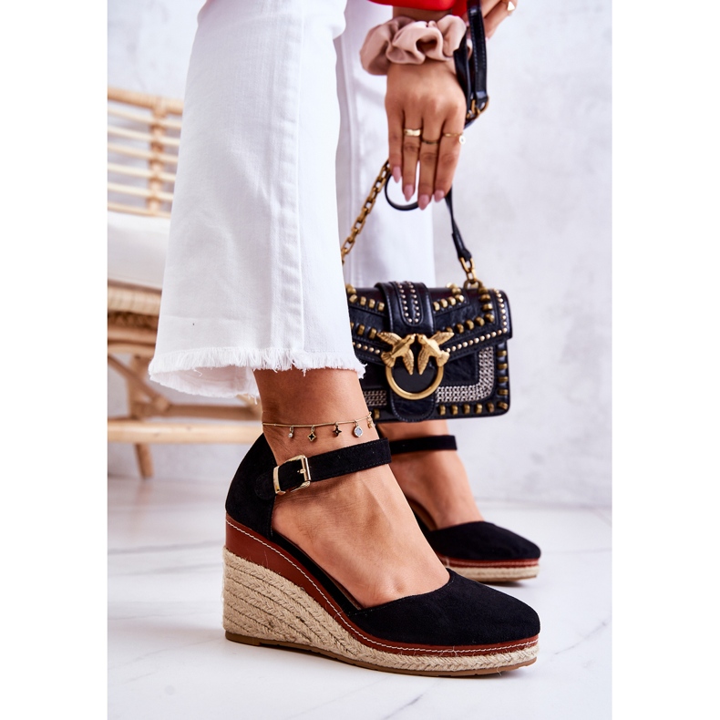 PS1 Espadrilles noires à semelles compensées pour femme Tamarill le noir 2