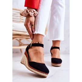 PS1 Espadrilles noires à semelles compensées pour femme Tamarill le noir 3