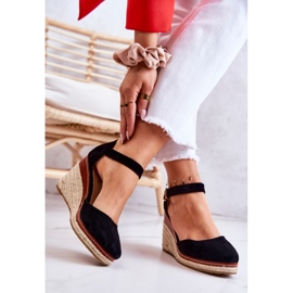 PS1 Espadrilles noires à semelles compensées pour femme Tamarill le noir 4
