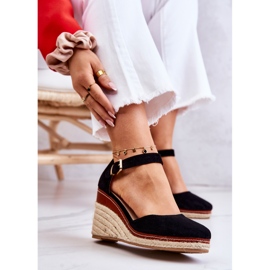 PS1 Espadrilles noires à semelles compensées pour femme Tamarill le noir 6