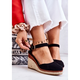 PS1 Espadrilles noires à semelles compensées pour femme Tamarill le noir 8