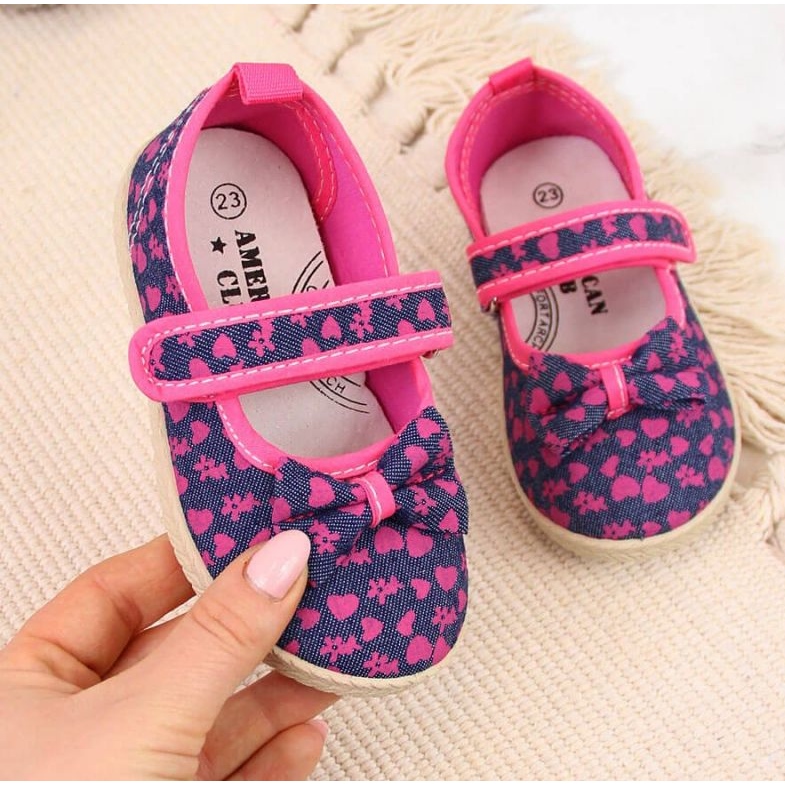 Baskets Ballerines Bleu Marine Jr American Club rose 1 Baskets Ballerines Bleu Marine Jr American Club rose 1