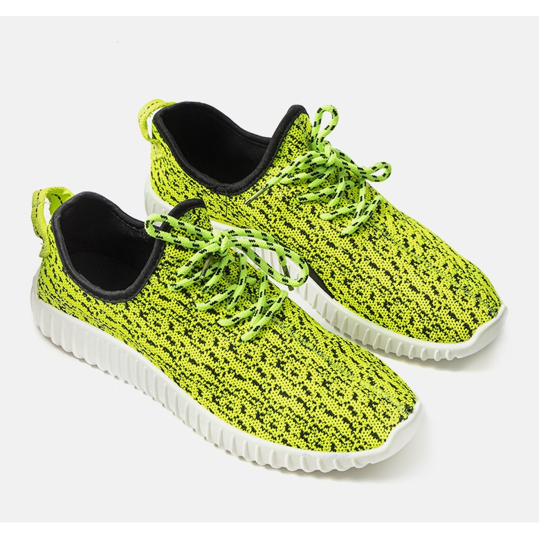 Baskets Bekking homme vert fluo le noir 1