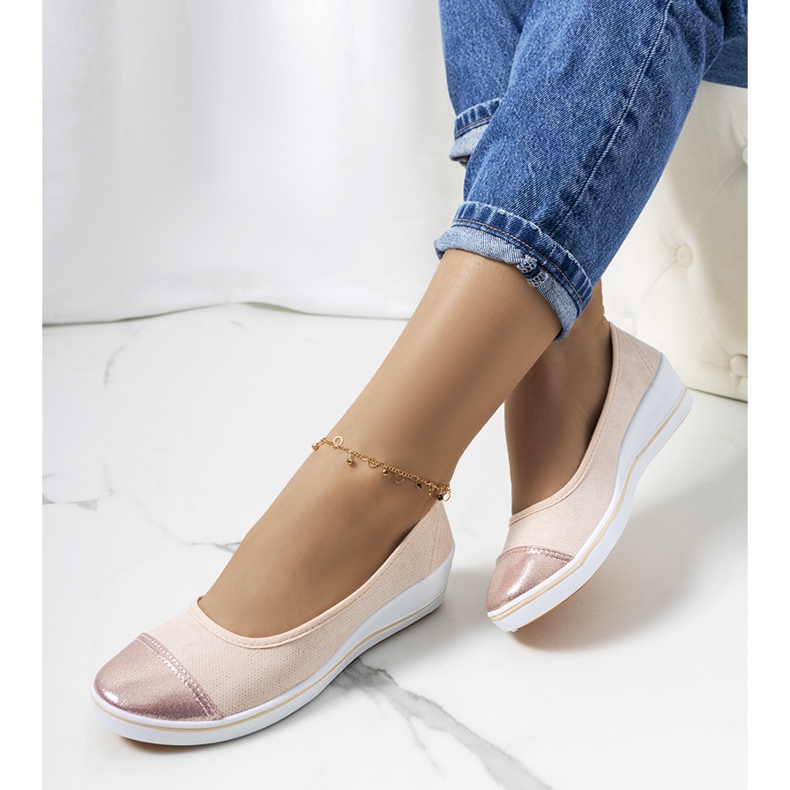 Baskets compensées Barrie beiges 1