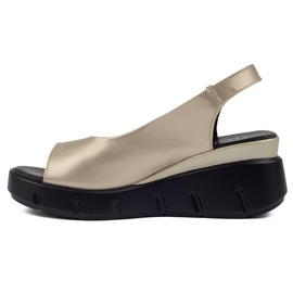 Sandales en cuir Filippo DS3595/22 Go doré d'or 1
