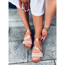 Sandales espadrilles dorées Katia Champagne rose 1 Sandales espadrilles dorées Katia Champagne rose 1